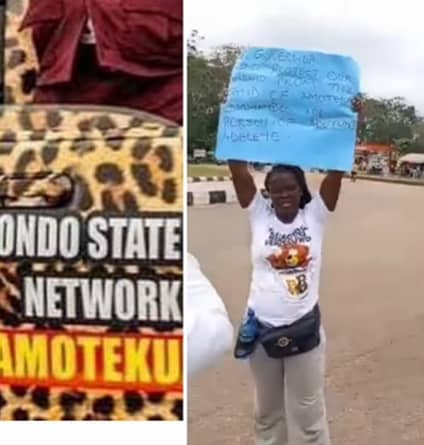 Pregnant Wife Of Missing Amotekun Operative Stages Lone Protest In Akure