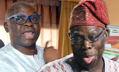 Drama As Fayose Calls Obasanjo “Mad Man”, Ex-President Responds