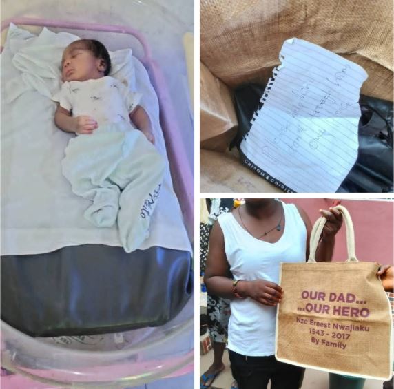 Shock in Anambra As Nurse Finds Abandoned Newborn In Shop With Note