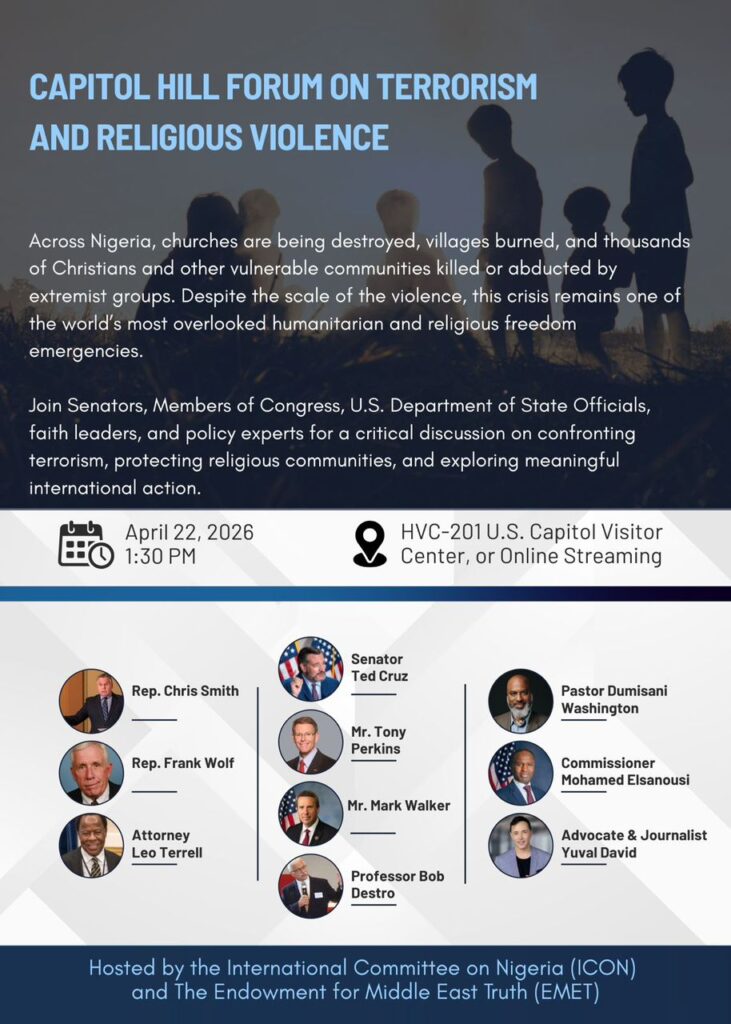 Sowunmi Takes Centre Stage At Washington Forum On Terrorism, Religious Violence In Nigeria