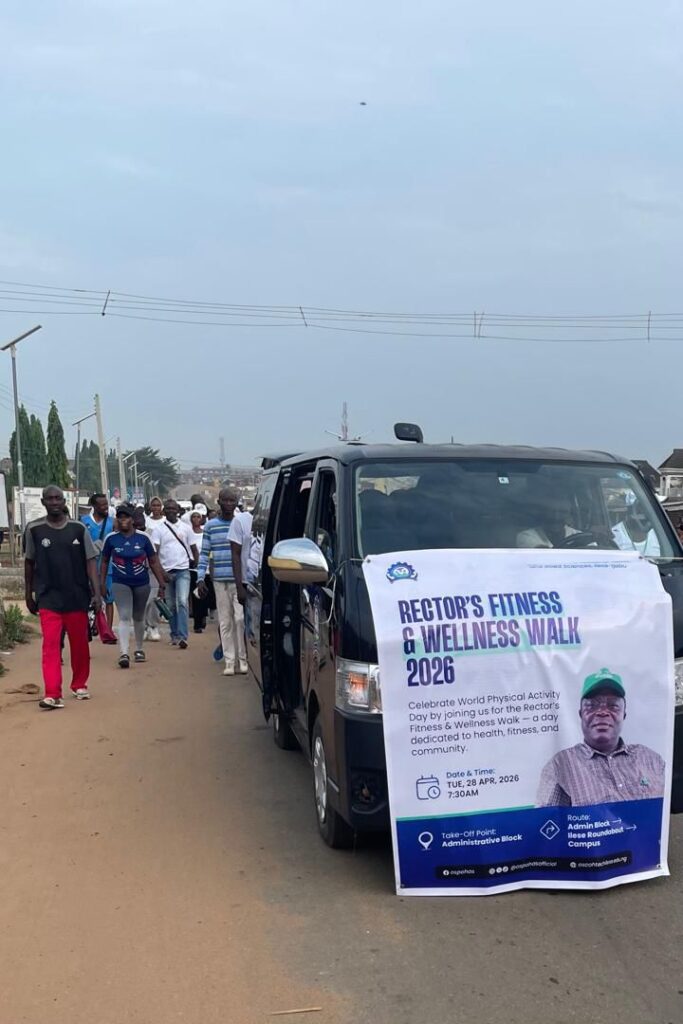 OSPOHAS Marks World Physical Activity Day With Rector-Led Fitness Walk, Pushes Healthy Living Campaign