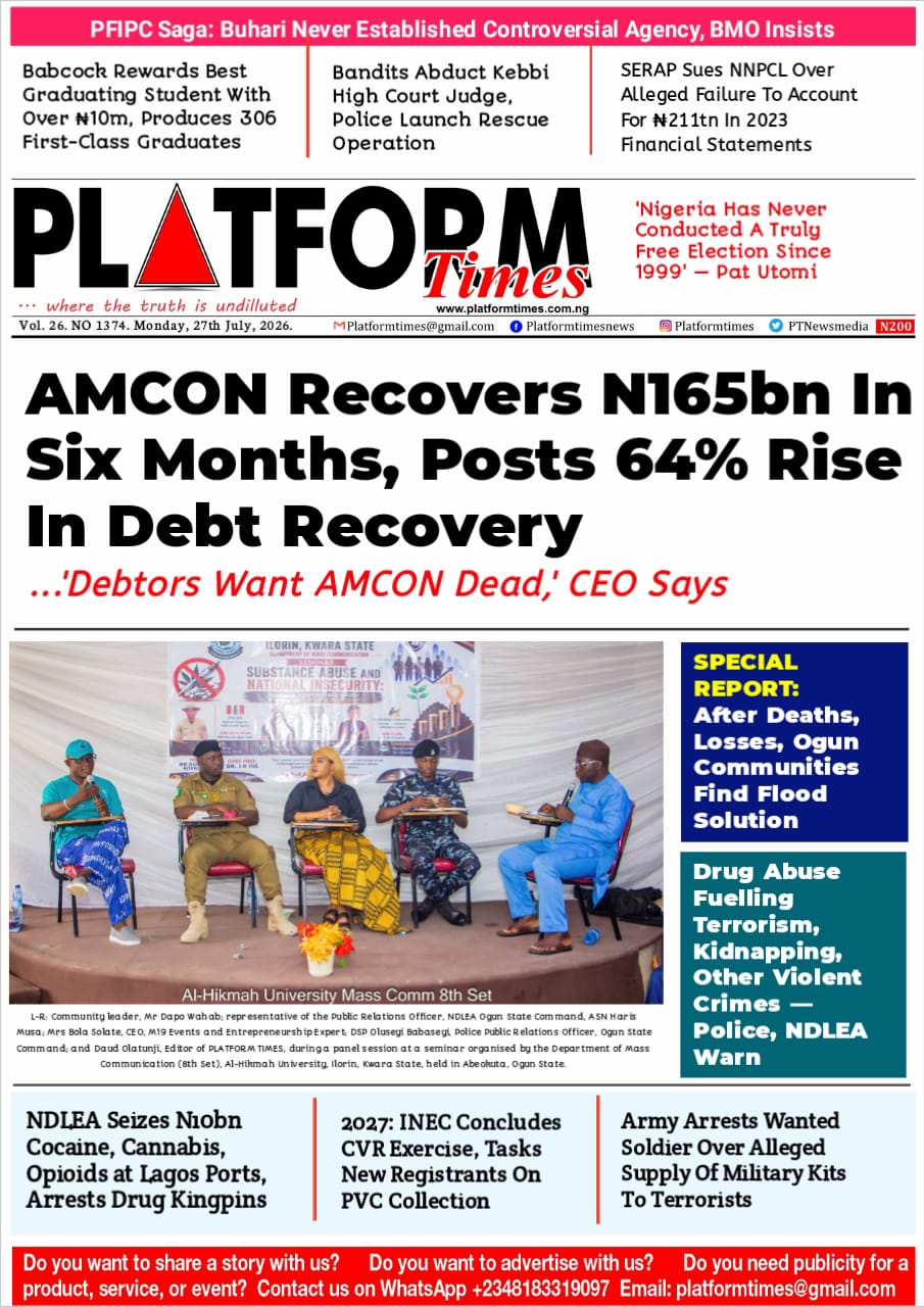 PLATFORM TIMES FRONT PAGE ON MONDAY JULY 27TH, 2026 PLATFORM TIMES FRONT PAGE ON MONDAY JULY 27TH, 2026