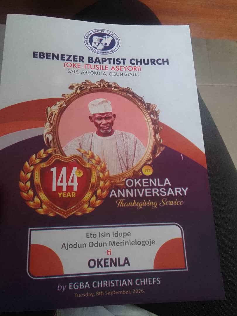 Egba Christian Chiefs Honour Okenla 144 Years After His Death Egba Christian Chiefs Honour Okenla 144 Years After His Death